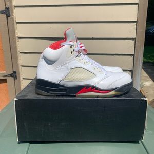 2013 Air Jordan 5 Fire Red (Silver Tongue)